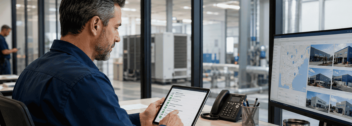 Gestión centralizada de incidencias de mantenimiento para empresas multisede, con seguimiento, trazabilidad y control de tiempos de respuesta desde una plataforma digital.